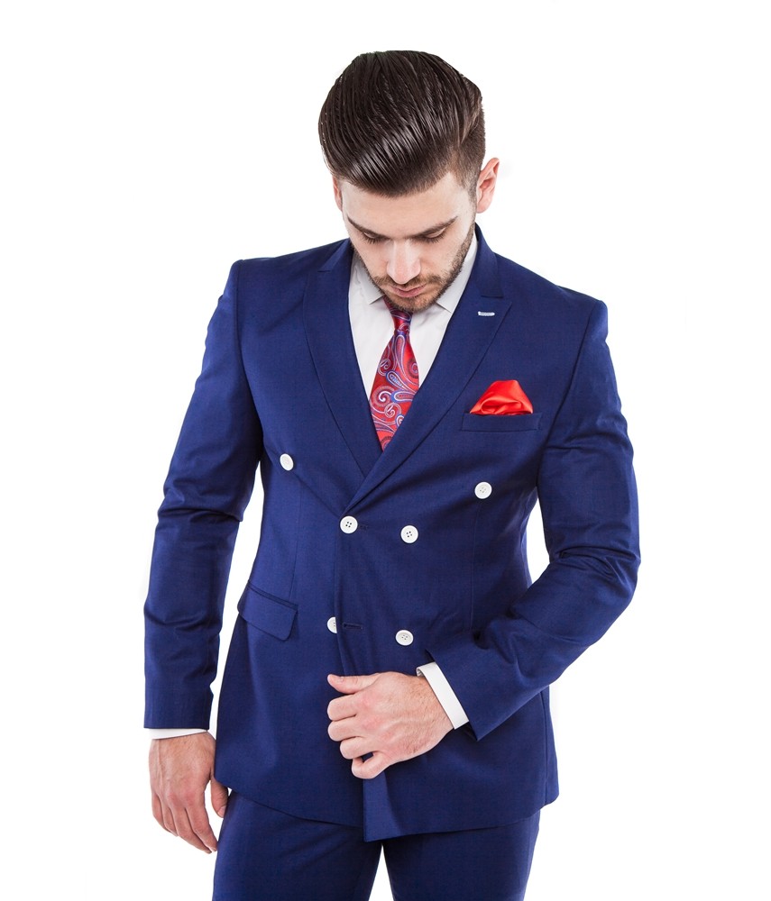 Costum ANGELO, Albastru Inchis, cu 2 seturi de nasturi